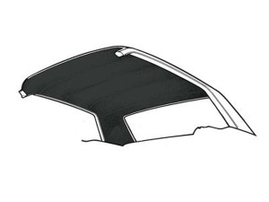1968-1969 Ford Torino Fastback Headliner Black - CAT