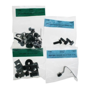 1967 Mustang Coupe & Fastback Brake & Fuel Line Fastener Kit for V8 w/ 2 Piece Fuel Line