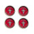 1964-1966 Styled Steel Hubcaps, Red