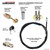 1965-1973 Mustang Parking Brake Cable Kit - Wilwood