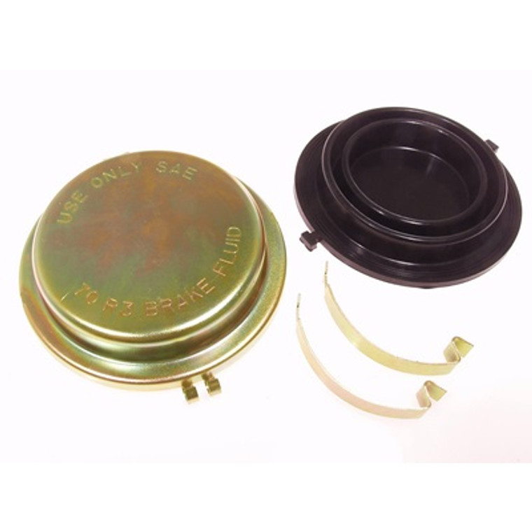 1964-1966 Master Cylinder Cap, Disc, Gold Zinc