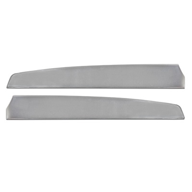 1967 Deluxe Door Panel Inserts (brushed Aluminum With Correct Polished Raised Bead & Mounting Spikes W/out Hole)