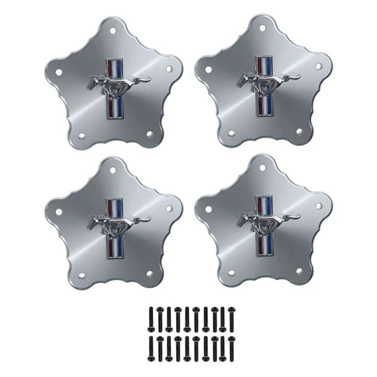 1964-1973 Mustang Billet Hub Caps, Torque Thrust D - Drake
