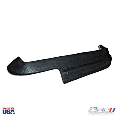 1967 Mustang Deluxe Lower Seat Frame Cover, Left Side, Fiberglass, Black Finish