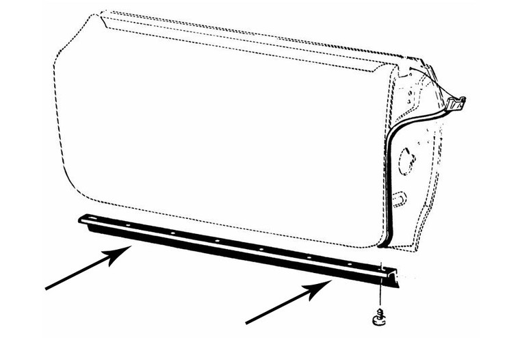 1969-1970 Mustang Lower Door Seal - DCMR