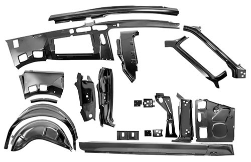 1967-1968 Mustang Quarter/Door Frame Assembly RH Fastback - DII
