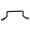 1964-1966 Hood Latch Safety Catch, Black
