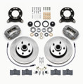 1965-1969 Mustang Classic Series Dynalite Front Disc Brake Kit4 Piston 11.3" Rotor 65-66 V8/67-69 All