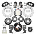 1965-1973 Mustang Forged Narrow Superlite 4R Big Brake Rear Electronic Parking Brake Kit4 Piston 14" Rotor 2.66 Offset