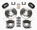 1965-1973 Mustang Forged Dynalite Rear Parking Brake Kit4 Piston 12.19" Rotor 2.66 Offset
