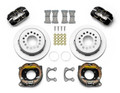 1965-1973 Mustang Forged Dynapro Low-Profile Dust Seal Rear Parking Brake Kit4 Piston 11" Rotor 2.50 Offset