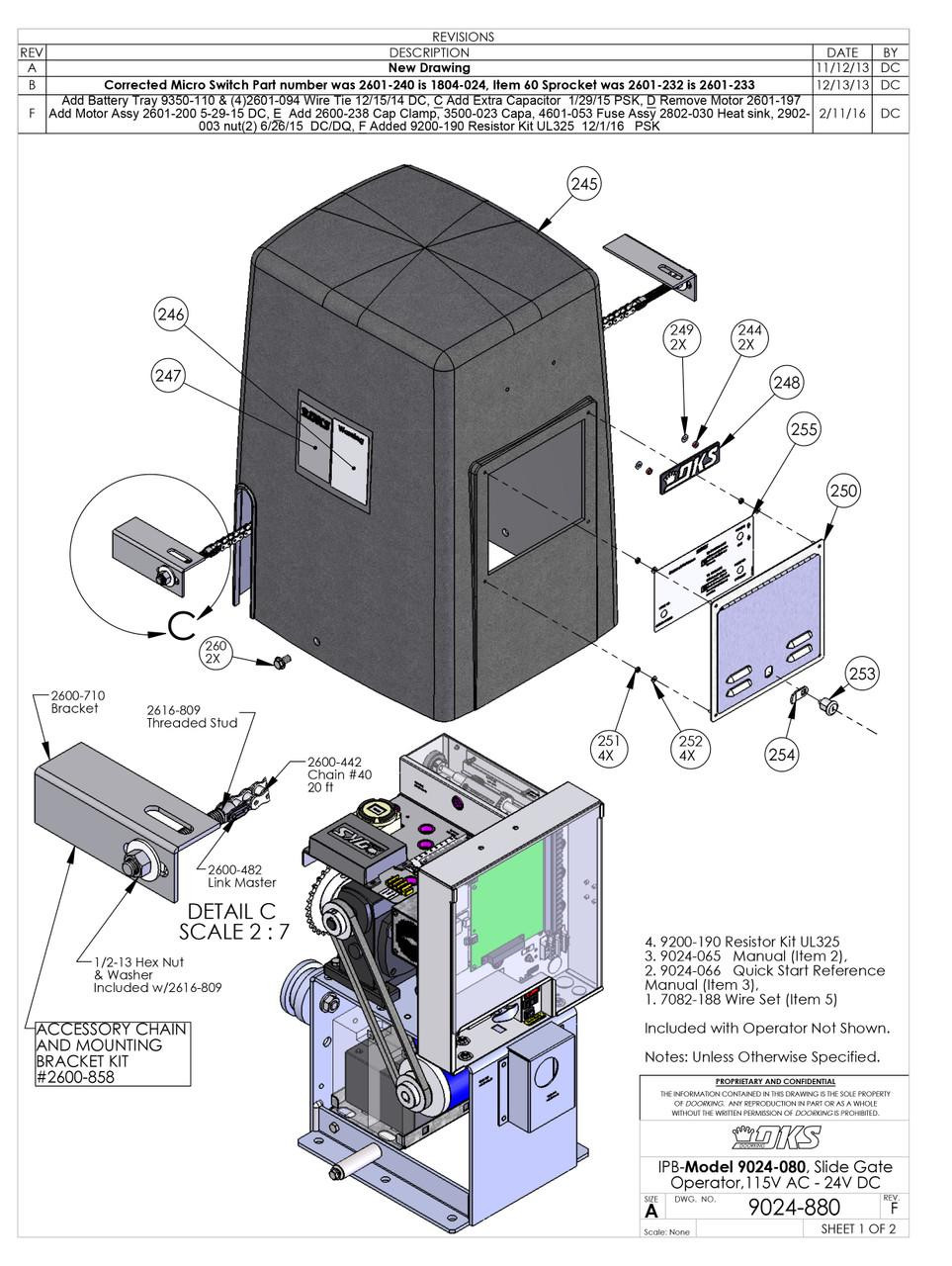 00-9024-080 Parts Breakdown For reference only