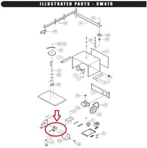 Liftmaster 05  10-G0387  Sensor Support Bracket Liftmaster 05  10-G0387  Sensor Support Bracket
