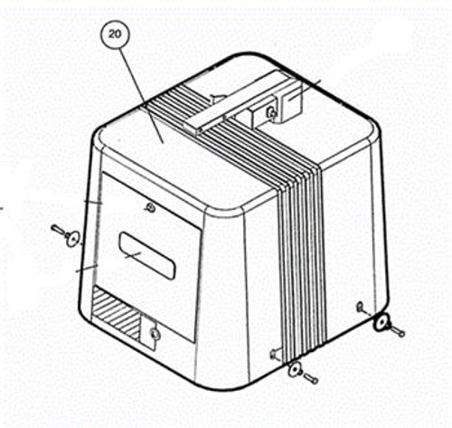 Liftmaster 20  K75-20029-G  Cover With Access Door Assembly