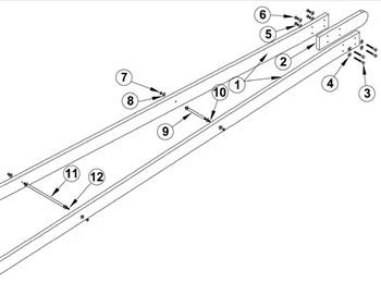 DoorKing 2700-082 Complete arm assembly with hardware, 16-25' adjustable