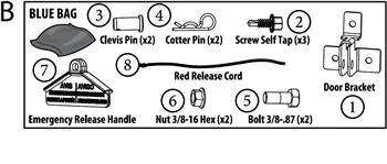 Genie 39011R.S Installation Parts Pack (Blue Bag)