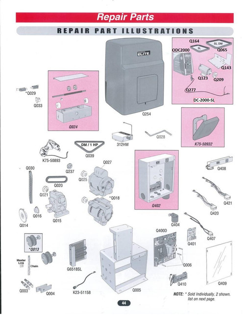 Liftmaster Sl3000UL Parts Breakdown Diagram Liftmaster Sl3000UL Parts Breakdown Diagram