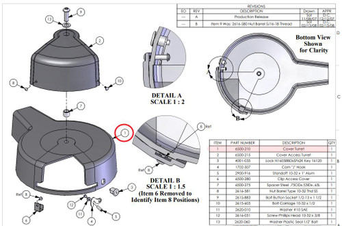 Doorking 6500-210 Cover Turret Doorking 6500-210 Cover Turret