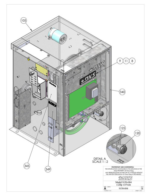 Doorking 00-9150-084 Parts Breakdown For reference only