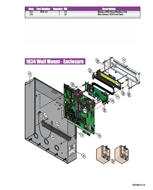 Doorking 00-1834-089 Parts Breakdown For reference only