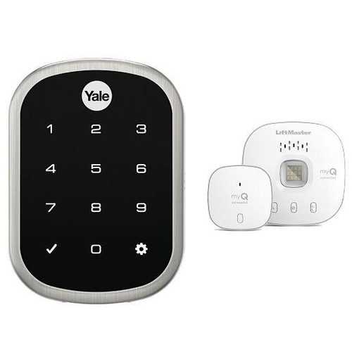 LiftMaster Smart Touchscreen Deadbolt Lock in Satin Nickel, LMDBPACK-SN
