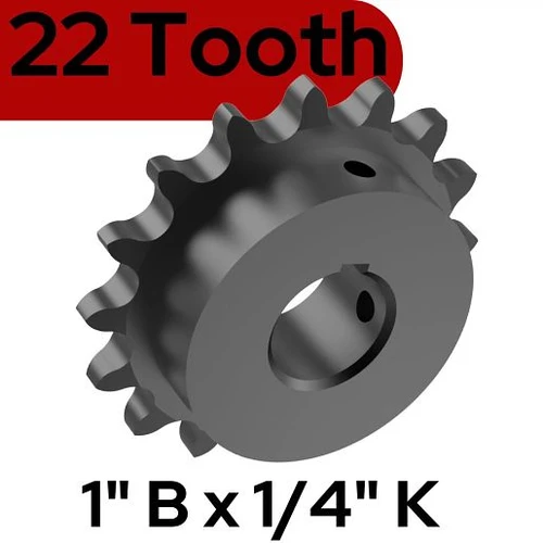 LiftMaster 71-1550B22LGH Sprocket Kit, 22 Tooth, 1" Bore x 1/4" Keyway with SS