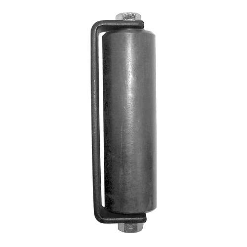 Jansen GR6KTPL 6" Black UHMW Plastic Guide Roller Assembly with Weldable Bracket, 1-3/4" Dia.