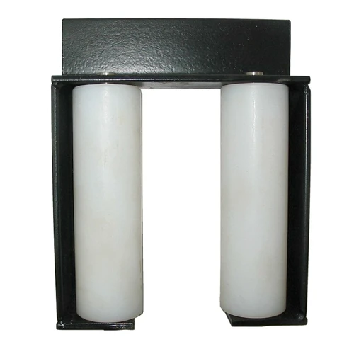 Jansen DR6 6" Heavy Duty Double Guide Roller Assembly, White UHMW, for 2" Gate Frames