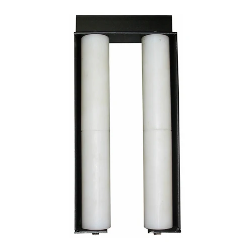 Jansen DR12 12" Heavy Duty Double Guide Roller Assembly, White UHMW, for 2" Gate Frames