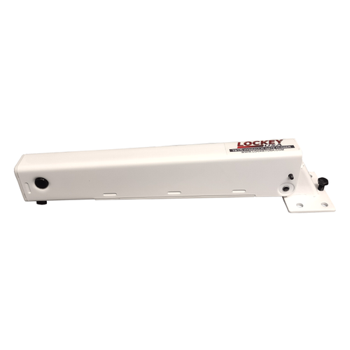 Lockey TB175 Flush Mount Pedestrian Gate Closer, Gates to 125 lb, Hold Open, White