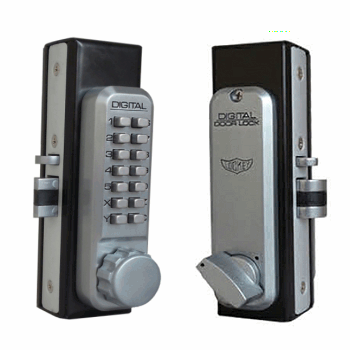 Lockey 2930 Narrow Stile Mechanical Keyless Latch Bolt Lock with Knob, Single Sided