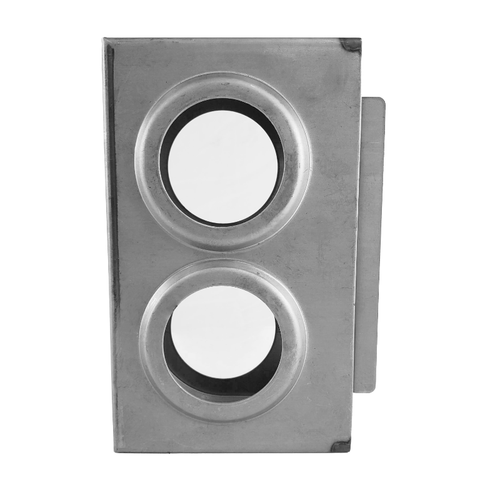 Jansen JSLH103SL Economy Double Hole Weldable Lock Box, 1" Wide (Slim), 2-1/8" Holes