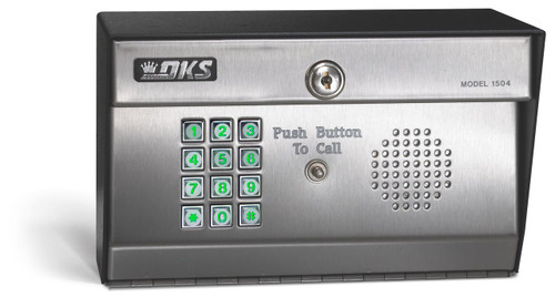 Doorking 1504 Surface Mount keypad w/Intercom. Doorking 1504 Surface Mount keypad w/Intercom.
