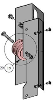 DoorKing 2600-394 Idler Wheel UHMW Model 9200