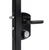 Locinox LUKY30J5LGMAB-9005 Surface Mounted US Mortise Cylinder Gate Lock, Square 1-1/4" to 1-1/2", Black