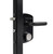 Locinox LUKY40J5LGMAB-9005 Surface Mounted US Mortise Cylinder Gate Lock, Square 1-1/2" to 2", Black