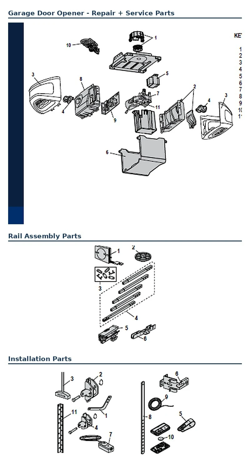 Chamberlain HD930EV and HD930EVC belt drive garage door opener replacement parts diagram