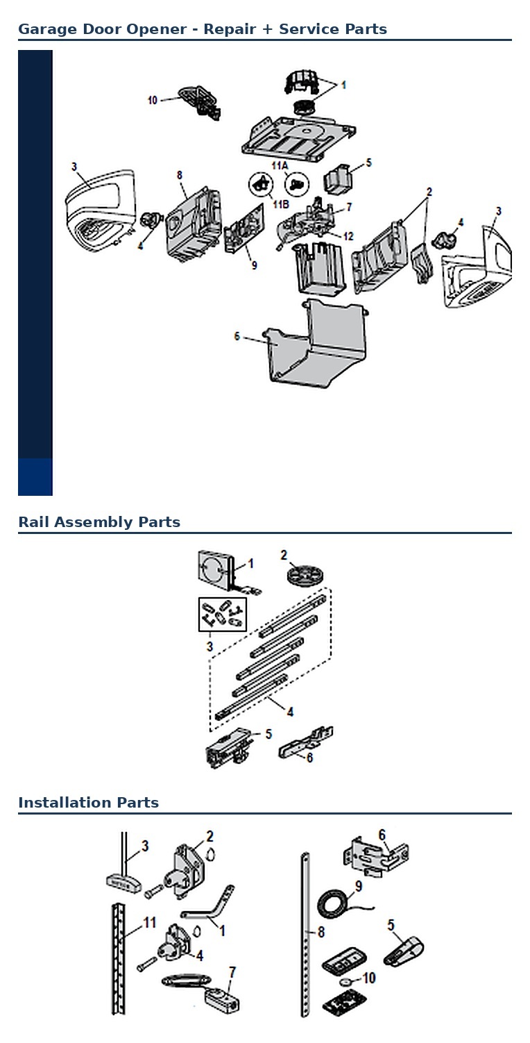 Chamberlain LW5000EV and LW5000EVC belt drive garage door opener replacement parts diagram