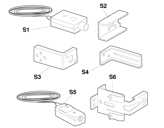 Chamberlain safety eye sensor and bracket parts diagram