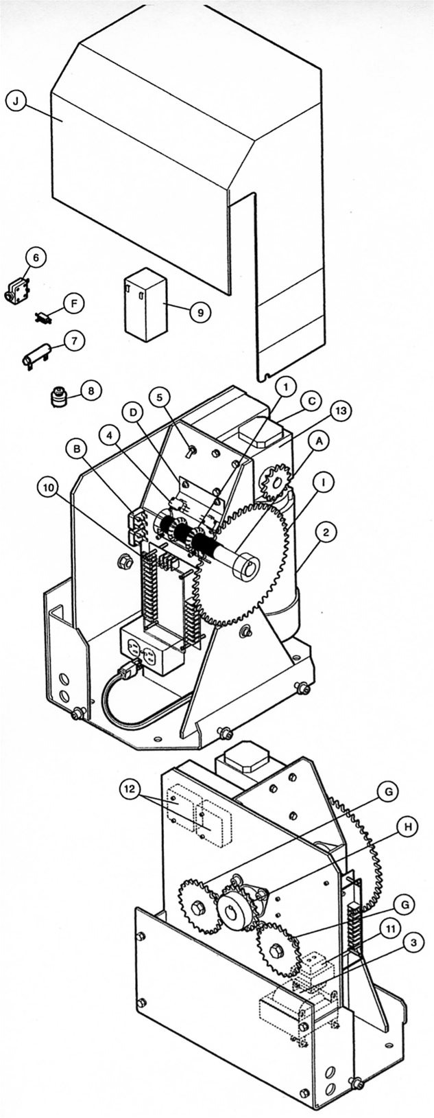 LiftMaster SL930 slide gate operator replacement parts diagram