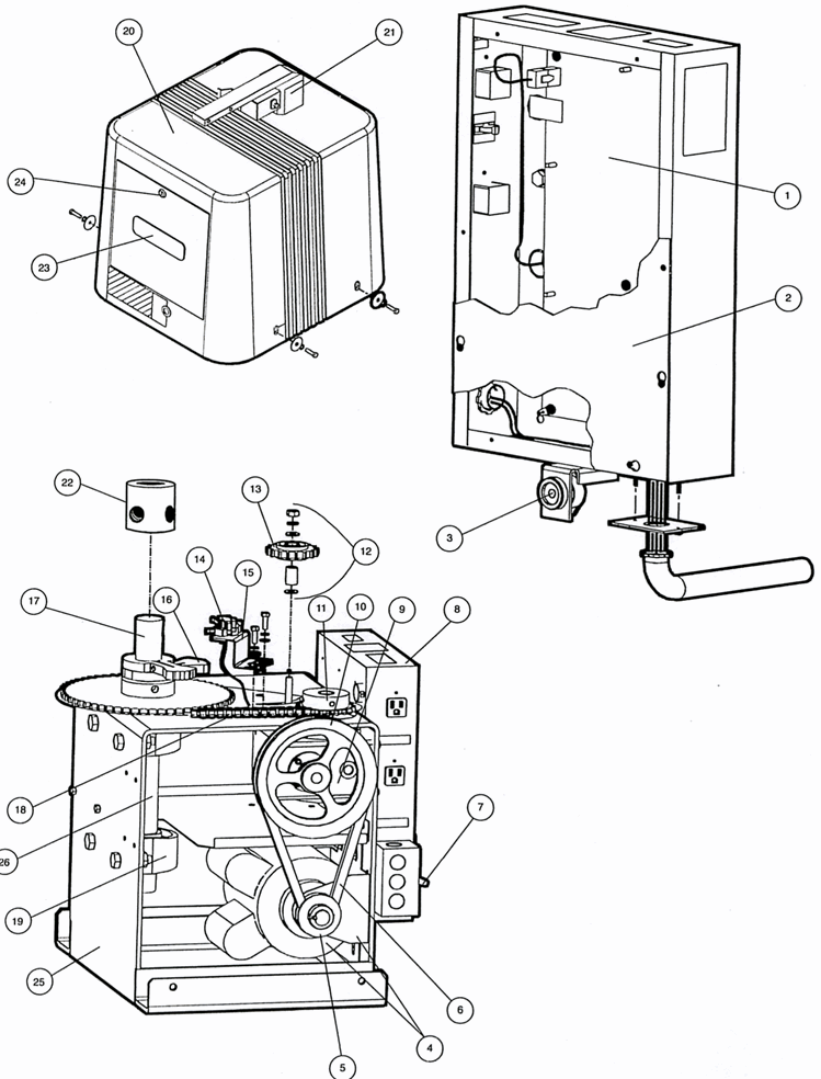 LiftMaster SW2000 swing gate operator replacement parts diagram