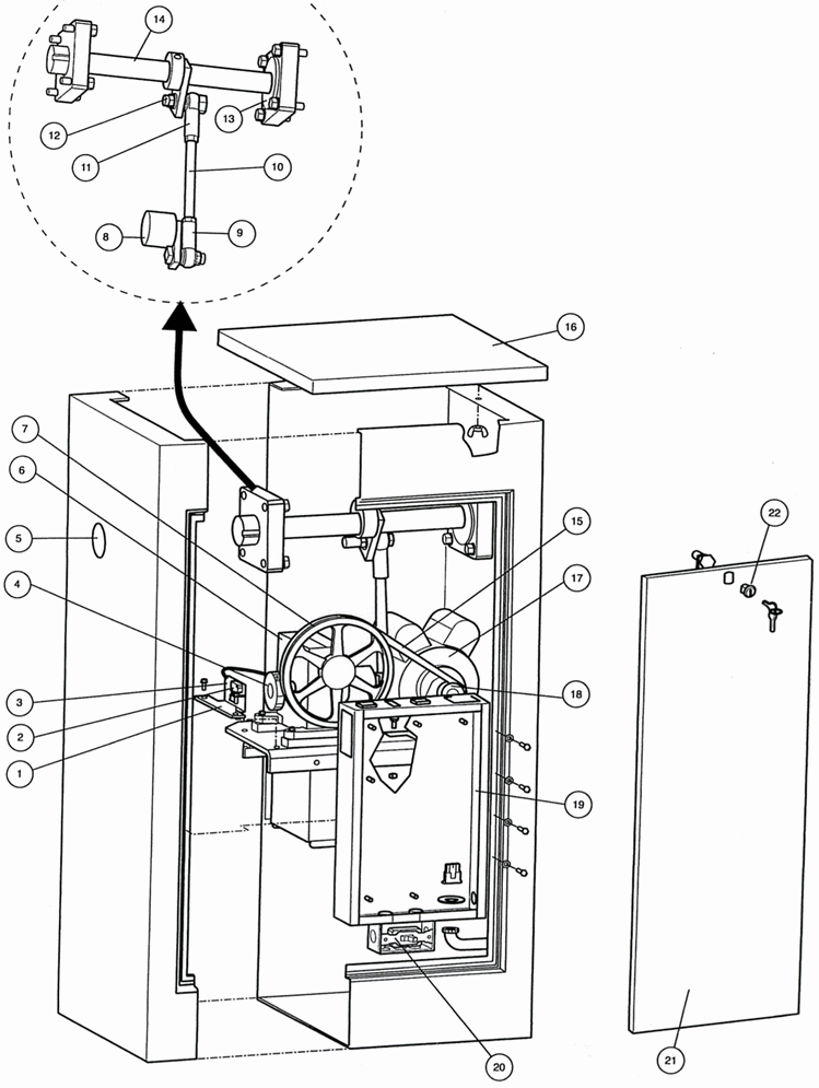 LiftMaster BG3000 barrier arm gate operator replacement parts diagram