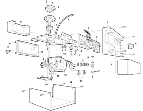 Craftsman 139.53678SRT garage door opener parts diagram