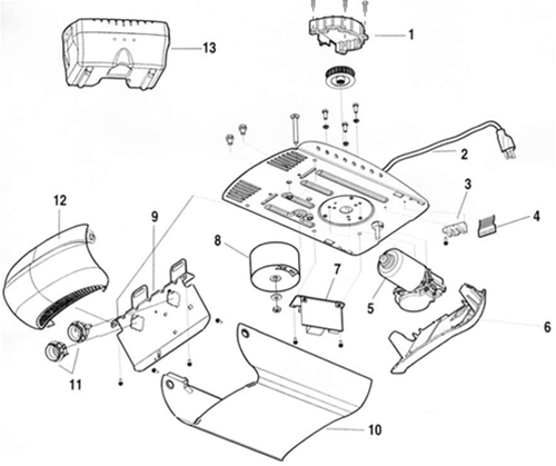 Craftsman 139.53919 garage door opener parts diagram