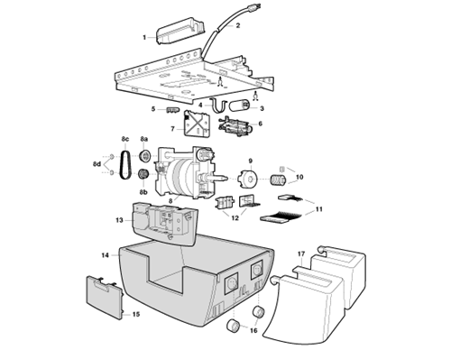 Craftsman 139.53669SRT garage door opener parts diagram
