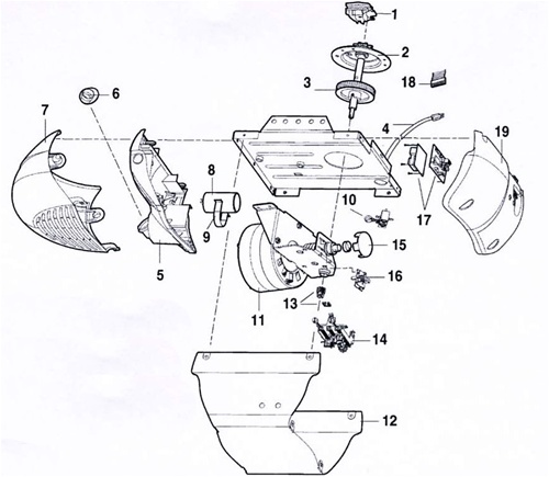 Craftsman 139.53930D garage door opener parts diagram