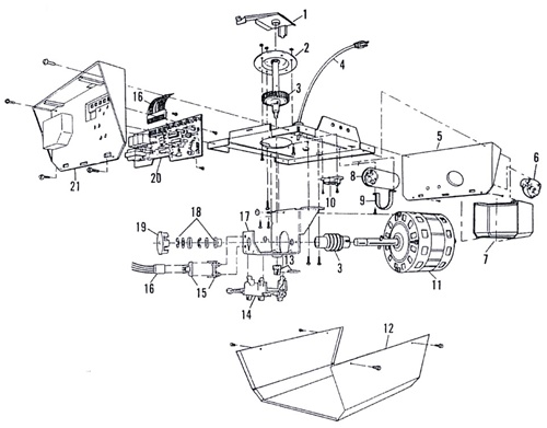 Craftsman 139.53413 garage door opener parts diagram