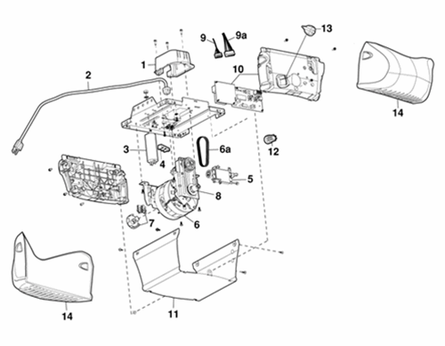 Chamberlain PD432D PD432DM screw drive opener parts diagram