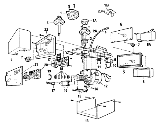 Chamberlain 710WHC 711WHC chain drive opener parts diagram