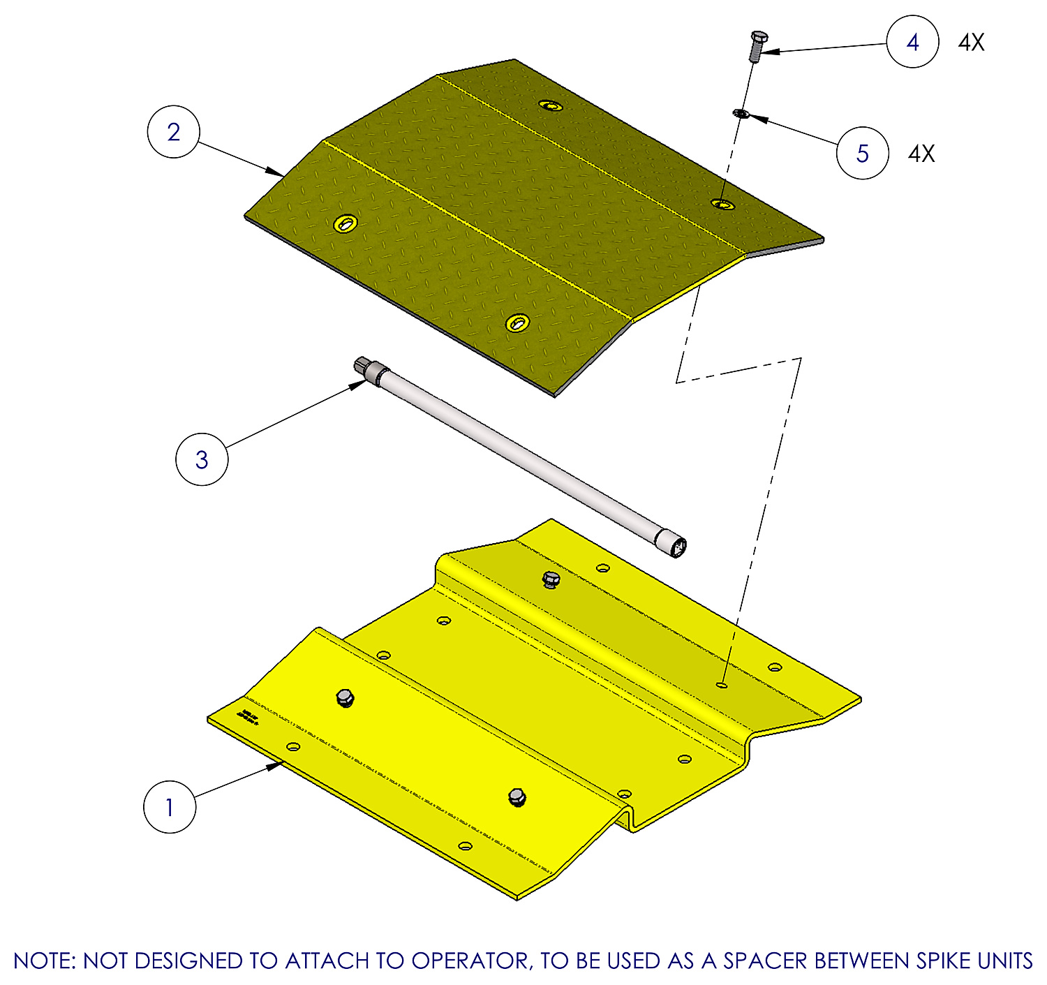 DoorKing 1603-170 spacer extension 1-1/2 ft parts diagram